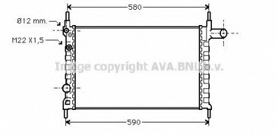 AVA QUALITY COOLING ol2150 -  Радиатор, охлаждение двигателя